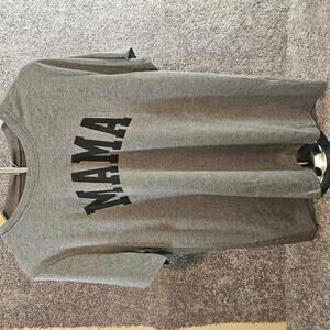 Women's Grey MAMA short sleeved T-shirt. NWT